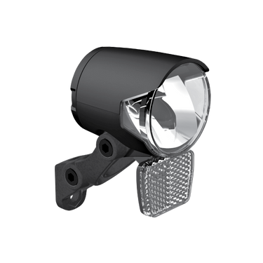 Koplamp Herrmans H-Black MR4 dynamo - aan uit functie - met houder - 100 120 lumen
