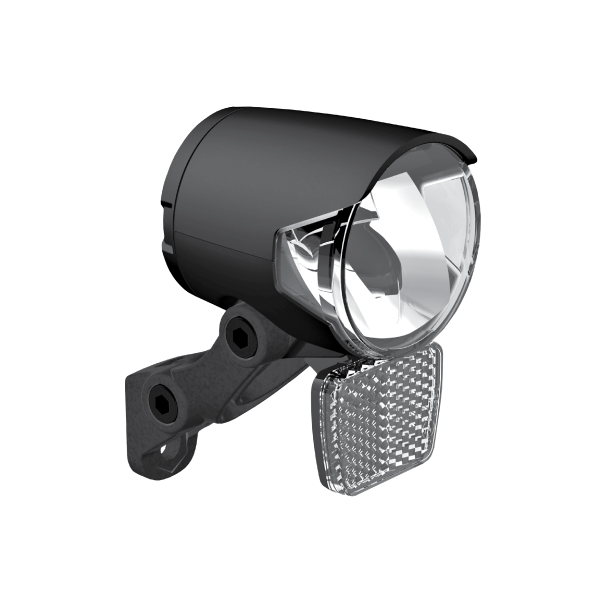 Afbeelding laden in galerijviewer, Koplamp Herrmans H-Black MR4 dynamo - aan uit functie - met houder - 100 120 lumen
