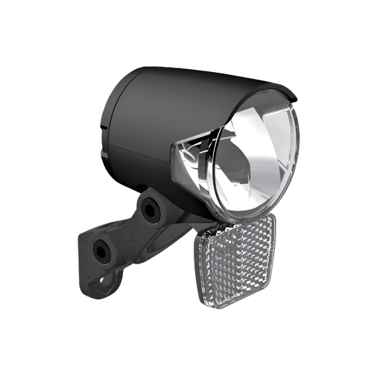 Koplamp Herrmans H-Black MR4 dynamo - aan uit functie - met houder - 100 120 lumen