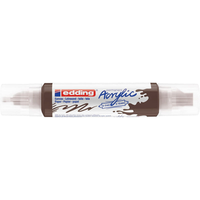 Afbeelding laden in galerijviewer, Edding 5000 • acrylic 3d doubleliner chocoladebruin
