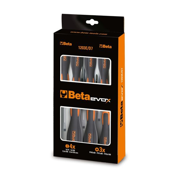 Afbeelding laden in galerijviewer, Schroevendraaierset Beta Tools Evox 1203E D8P - 8 delig
