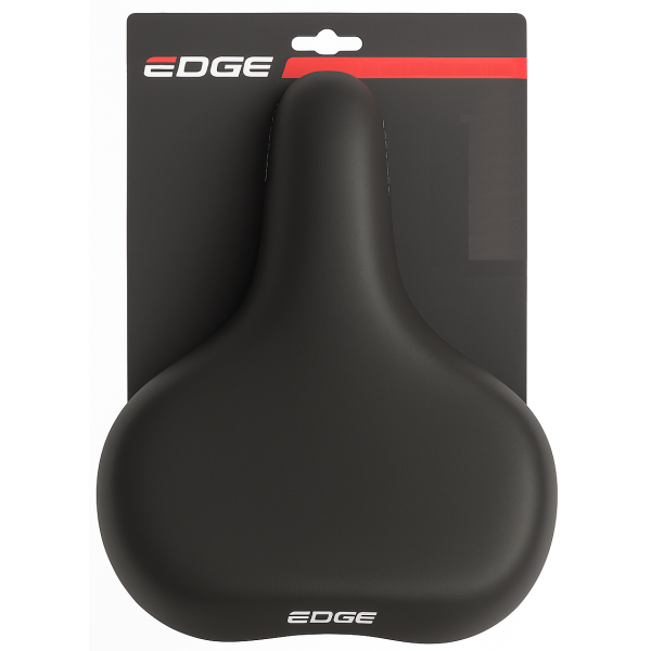 Afbeelding laden in galerijviewer, Fietszadel Edge Towny met memory foam - zwart
