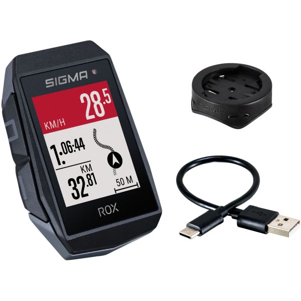 Afbeelding laden in galerijviewer, Sigma rox 11.1 evo gps zw zw standaard stuurhouder + usb-c oplaadkabel
