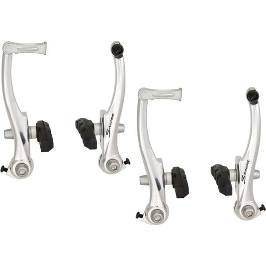 Saccon v-brake set voor en achter aluminium - zilver