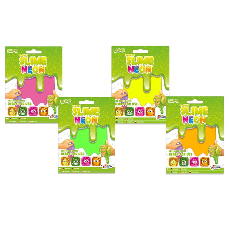Afbeelding laden in galerijviewer, Grafix neon fluffy slime op kaart

