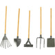 Creativ company tuingereedschap - mini tuingereedschapset - hark, schep, vork - miniatuur - hobbydecoratie - metaal en hout - lengte: 11 cm - creotime - 5 stuks