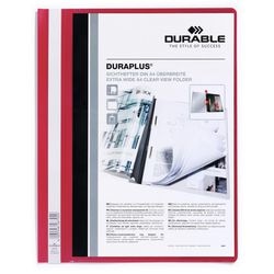 Snelhechter durable duraplus a4+ pvc rood