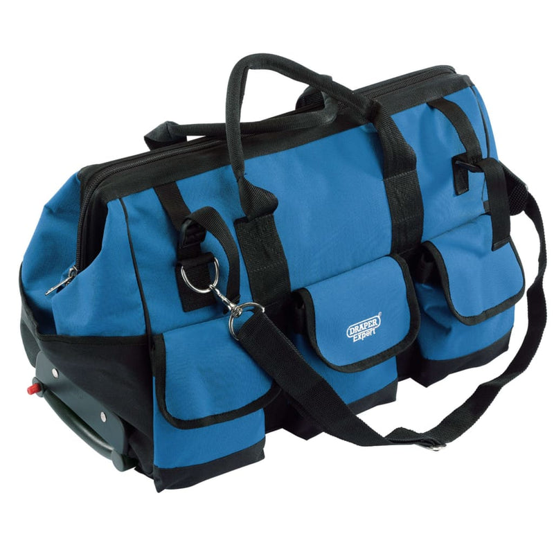 Afbeelding laden in galerijviewer, Draper tools draper tools gereedschapstas rollend 58 l 60x30x35 cm blauw en zwart
