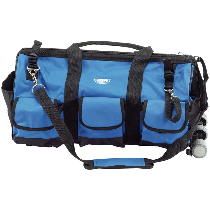 Afbeelding laden in galerijviewer, Draper tools draper tools gereedschapstas rollend 58 l 60x30x35 cm blauw en zwart
