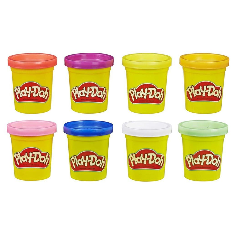 Afbeelding laden in galerijviewer, Play-doh regenboog kleuren 8 potjes klei
