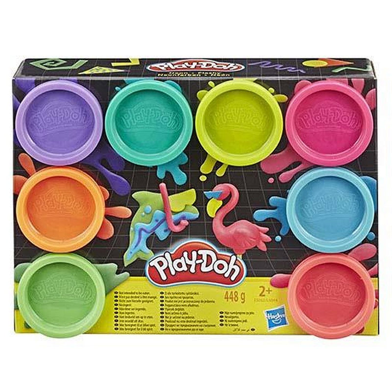 Afbeelding laden in galerijviewer, Play-doh regenboog kleuren 8 potjes klei
