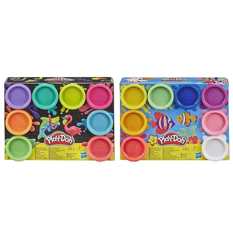 Afbeelding laden in galerijviewer, Play-doh regenboog kleuren 8 potjes klei
