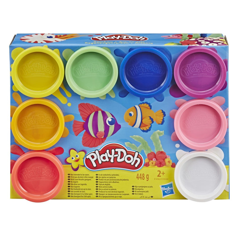 Afbeelding laden in galerijviewer, Play-doh regenboog kleuren 8 potjes klei
