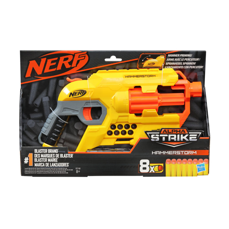 Afbeelding laden in galerijviewer, Nerf Alpha Strike Hammerstorm Blaster + 8 Darts
