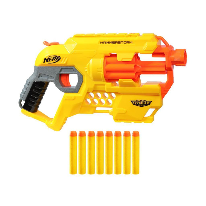 Afbeelding laden in galerijviewer, Nerf Alpha Strike Hammerstorm Blaster + 8 Darts
