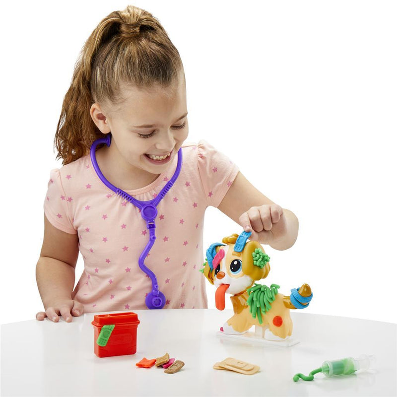 Afbeelding laden in galerijviewer, Play-doh dierenarts speelset - boetseerklei - inclusief 5 potjes - knutselen voor kinderen
