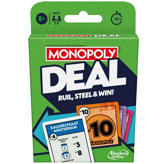 Hasbro monopoly deal kaartspel - nederlandse editie