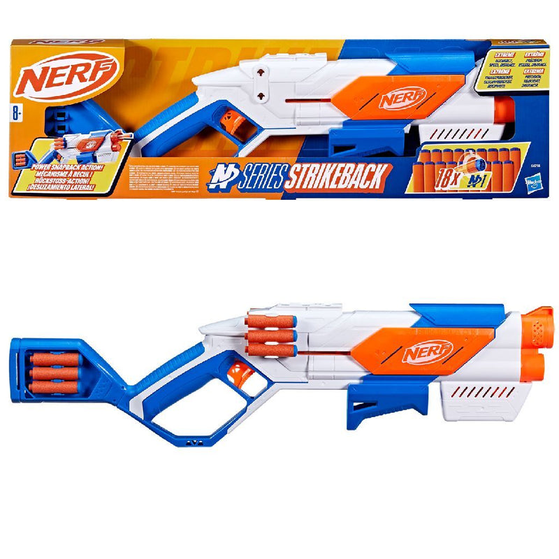 Afbeelding laden in galerijviewer, Nerf n series strikeback blaster + 18 darts
