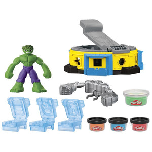 Play-doh marvel hulk smash squish speelset - 4 kleipotjes