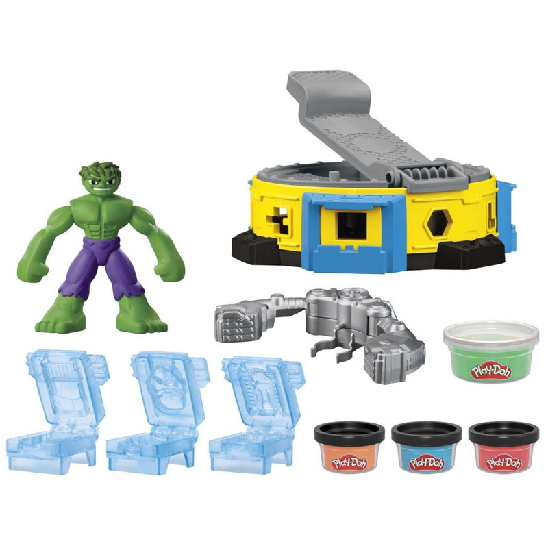 Afbeelding laden in galerijviewer, Play-doh marvel hulk smash squish speelset - 4 kleipotjes
