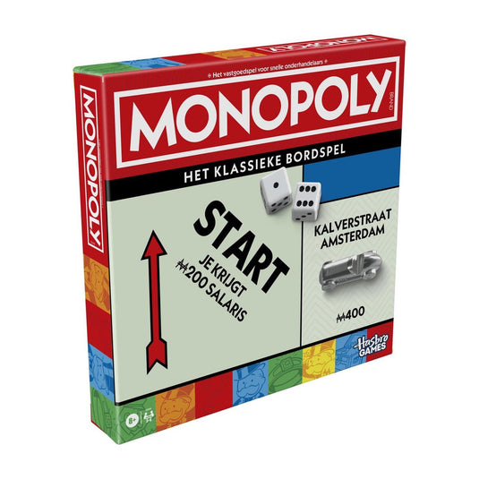 Hasbro monopoly classic bordspel vernieuwde editie - nl editie - gezelschapsspel
