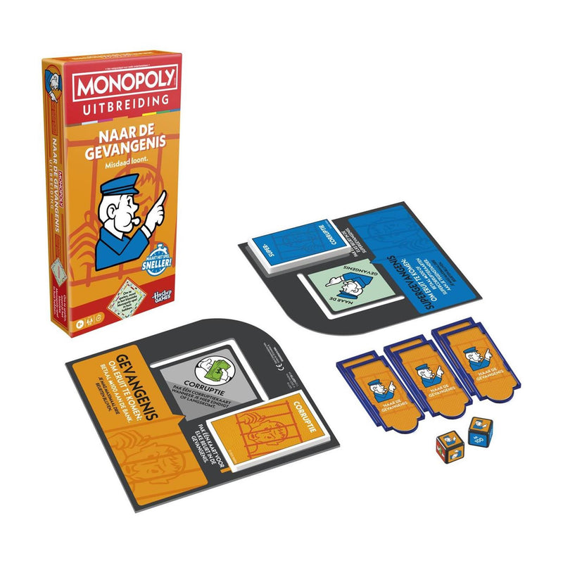 Afbeelding laden in galerijviewer, Hasbro monopoly naar de gevangenis - uitbreiding voor monopoly - gezelschapsspel
