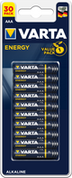 Batterijen energy aaa varta 30 stuks