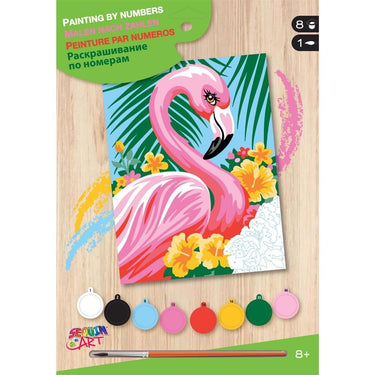 Sequin art schilderen op nummer flamingo