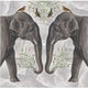 Kaart+envelop indian olifant. 16x16 cm