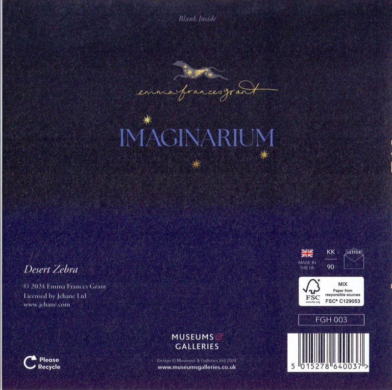 Afbeelding laden in galerijviewer, Kaart+. woe zebra. imaginarium. 16x16 cm
