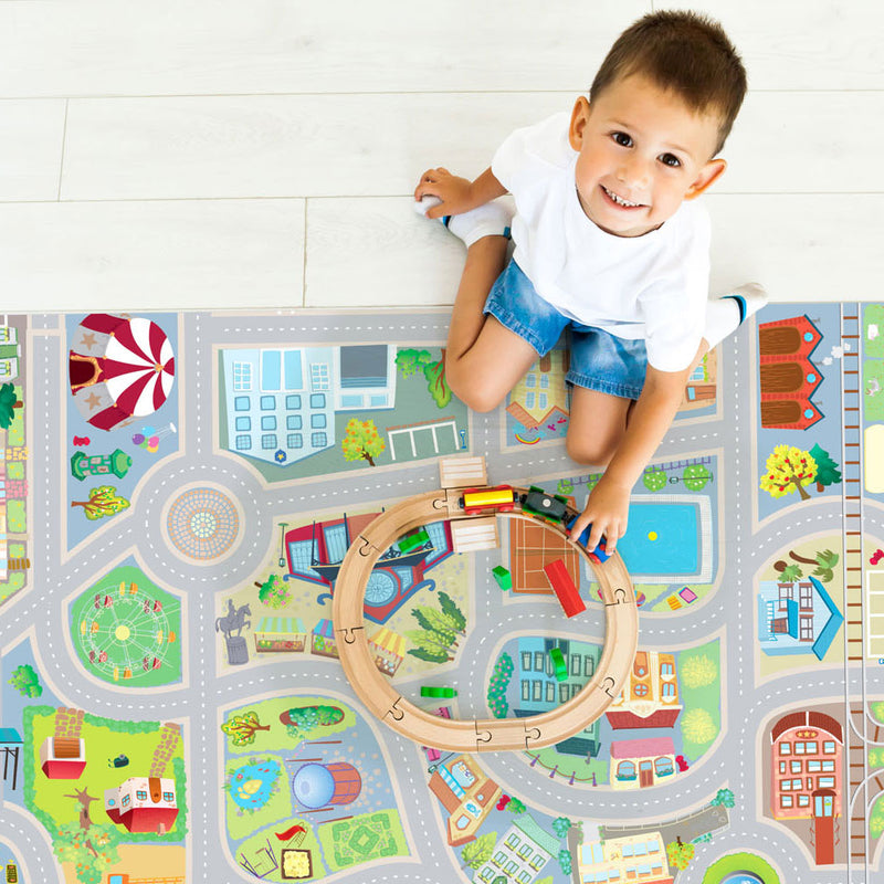 Afbeelding laden in galerijviewer, Achoka Speelmat City Roll Over junior 100 x 150 cm PVC
