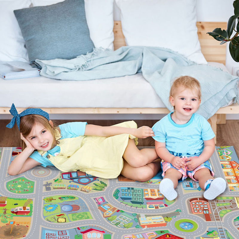 Afbeelding laden in galerijviewer, Achoka Speelmat City Roll Over junior 100 x 150 cm PVC
