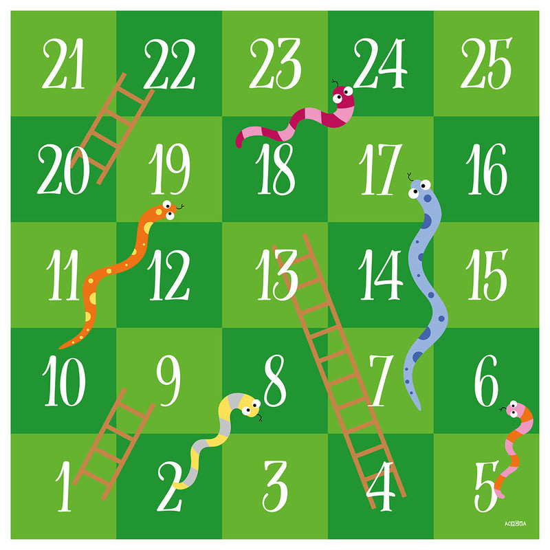 Afbeelding laden in galerijviewer, Achoka Speelkleed Slangen en Ladders, 200x200cm
