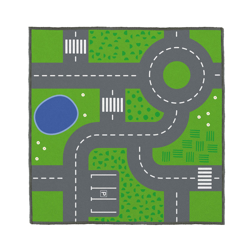 Afbeelding laden in galerijviewer, Achoka Speelkleed Verkeerswegen, 100x100cm
