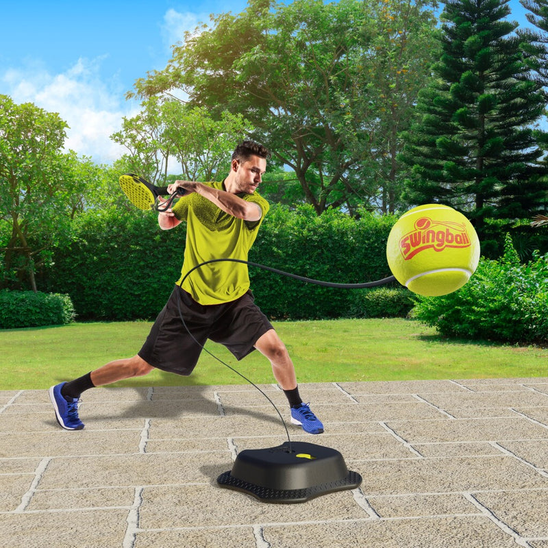 Afbeelding laden in galerijviewer, Mookie toys swingball reflex tennis pro - tennistrainer pro met all surface basis - zwart geel
