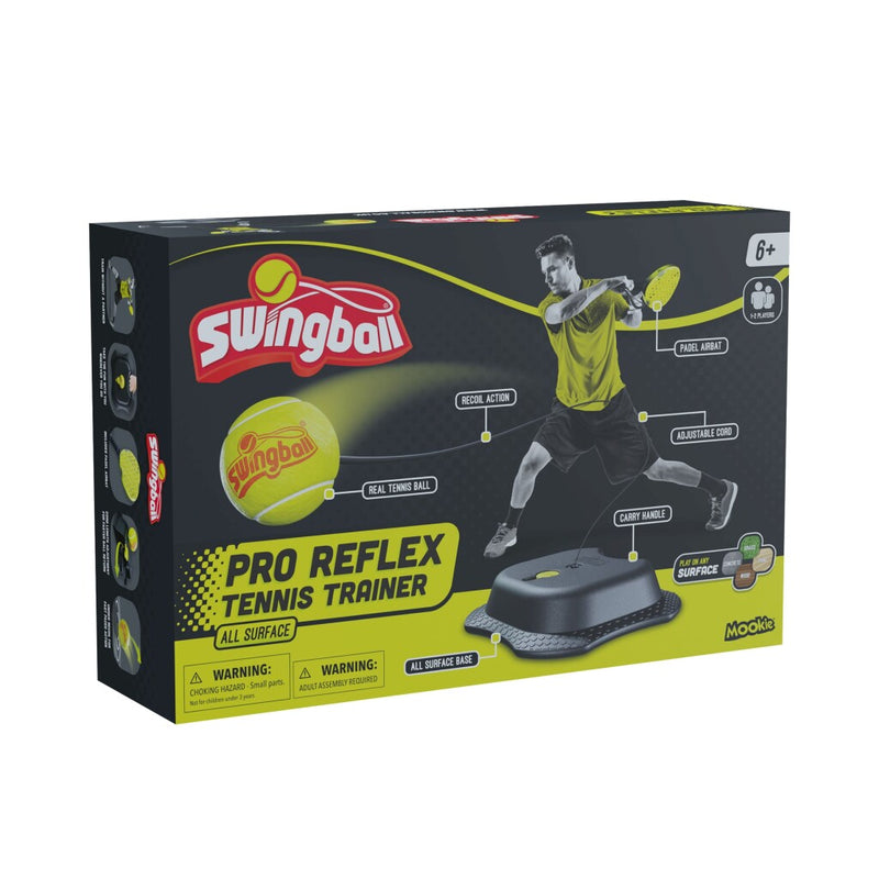 Afbeelding laden in galerijviewer, Mookie toys swingball reflex tennis pro - tennistrainer pro met all surface basis - zwart geel

