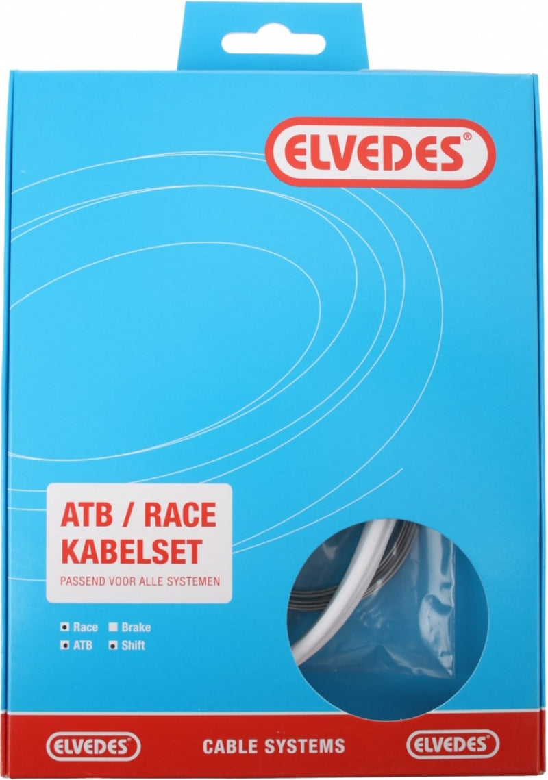Afbeelding laden in galerijviewer, Schakel kabelkit Elvedes ATB Race compleet - wit (in doosje)
