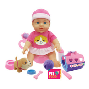 My beautiful dolls room pop 31cm drink en plas 11 accessoires 2 assorti