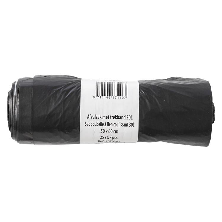 Afbeelding laden in galerijviewer, 1070342 - afvalzak met trekband 30l 25st | 15 stuks
