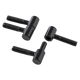 Mack 1071183 - 2 meubel inboorpaumellen zwart ø 9 x 23 mm | 5 stuks
