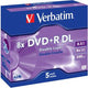 Dvd+r jewelcase 8,5gb verbatim 8x 5 stuk