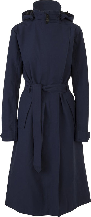 Agu trench coat long urban outdoor - dames regenjas - blauw - maat s