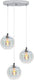 Eglo ariscani 2 hanglamp - e27 - ø 42.5 cm - chroom gekleurd glas