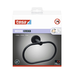 Tesa 1073529 - moon black handdoekring zwart | 1 stuks