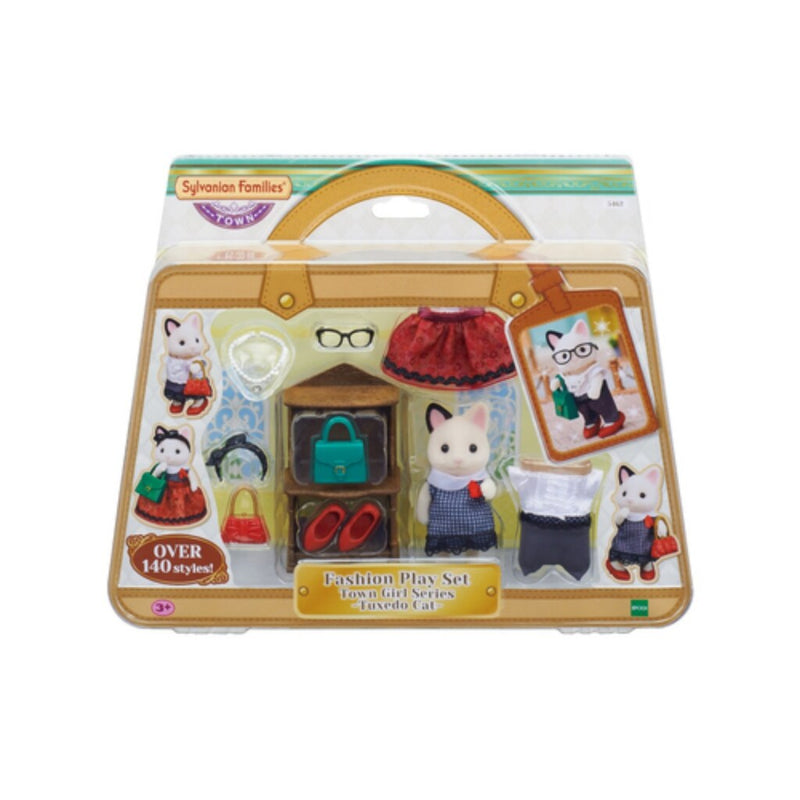 Afbeelding laden in galerijviewer, Sylvanian families 5462 modespeelset tuxedo kat

