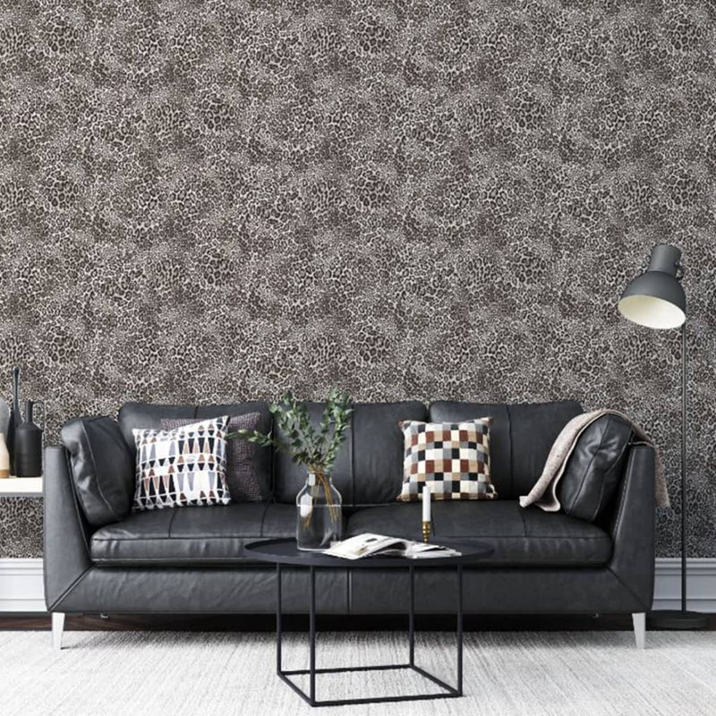 Afbeelding laden in galerijviewer, Noordwand behang leopard print zwart
