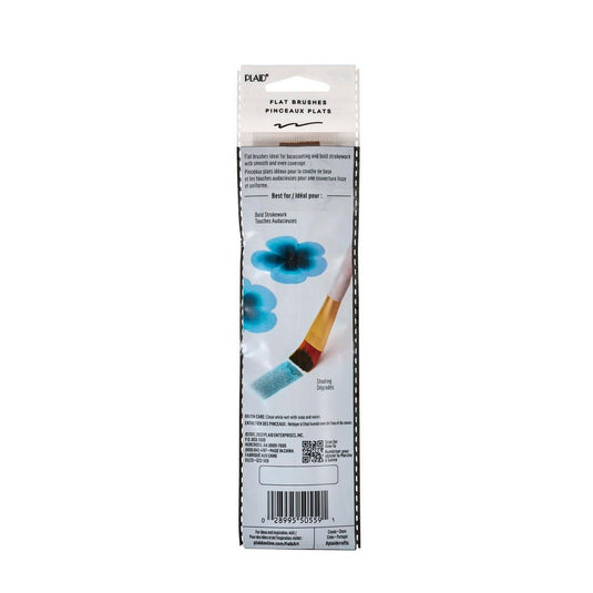 Folkart • brown nylon brush set 3pcs