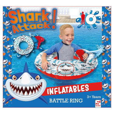 Jonotoys shark attack battle ring zwemband met waterpistool 85 cm