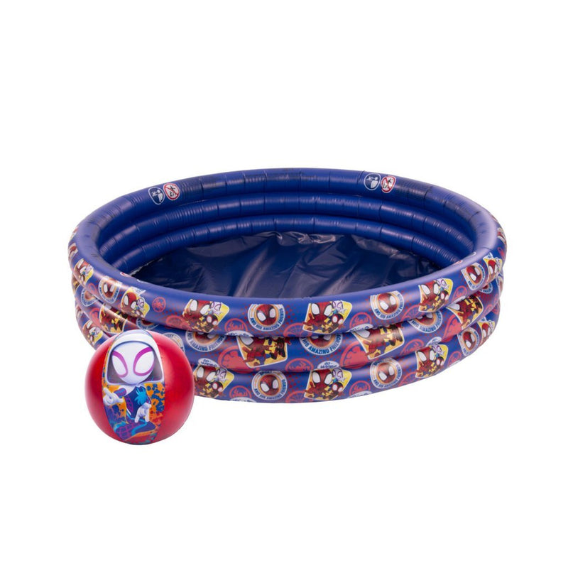 Afbeelding laden in galerijviewer, Disney spidey and friends 3 rings zwembad + strandbal donkerblauw rood
