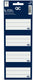 Qc colour zelfklevende schooletiketten - marineblauw - set van 16 stuks